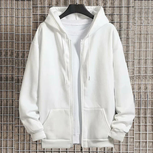 Men's Fleece Zip Up Hoodies Running Sports Sweatshirts Fashion Women Classic Casual Zipper Jackets Y2k Coats Hip Hop Streetwear Zen fit plus