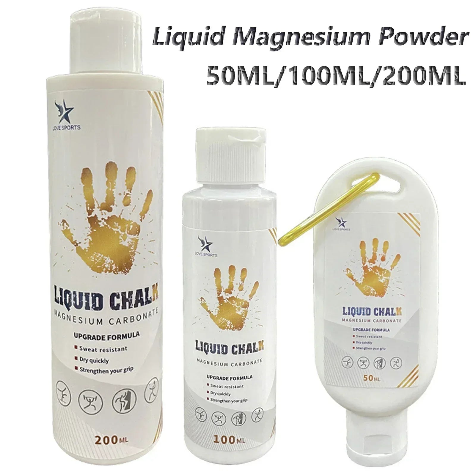 NEW 50/100/200ml Liquid Chalk Sports Magnesium Powder Fitness Weight Lifting Anti Slip Cream Grip Weight Lifting Climbing Gym - Zen Fit Plus