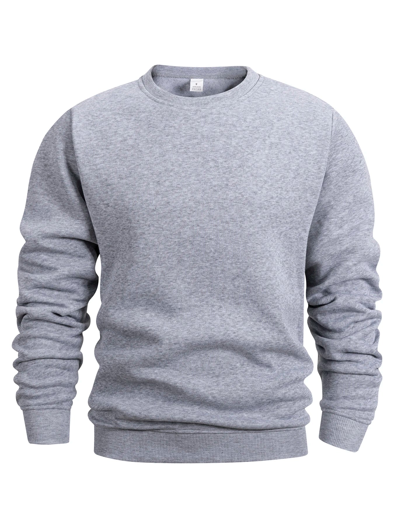 Men's Crew Neck Sweatshirts Solid Color Sweatwear Spring Outdoor Casual Daily Long Sleeve Pullover Hoodie Man Sportswear Zen Fit Plus