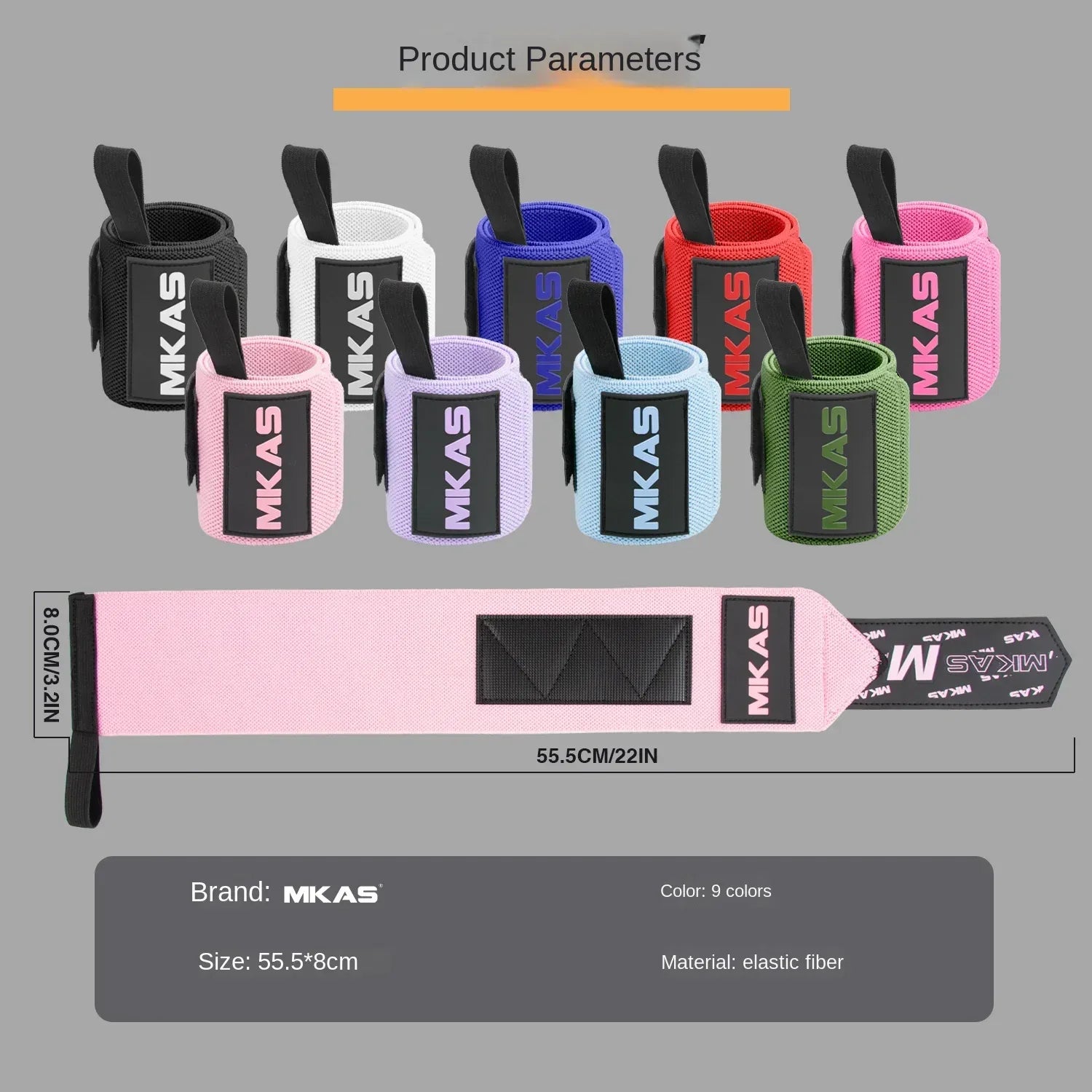 2PCS Wristband Wrist Support Weight Lifting Gym Training Wrist Support Brace Straps Wraps Crossfit Powerlifting - Zen Fit Plus