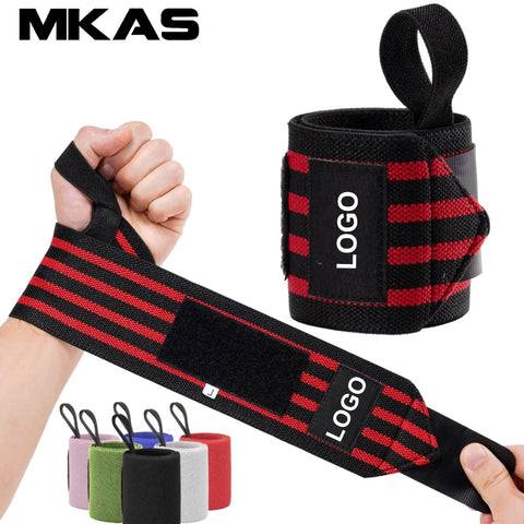 1 Pair Wristband Wrist Support Brace Straps Extra Strength Weight Lifting Wrist Wraps Bandage Fitness Gym Training Custom Logo Zen Fit Plus