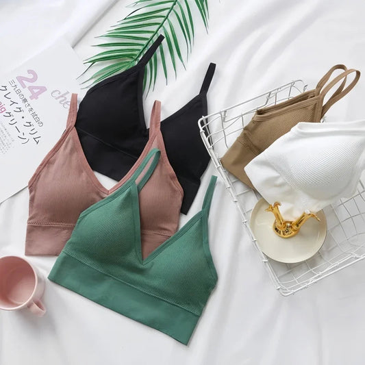 Women Sexy Crop Tops Tube Top Bra Female Streetwear Sleeveless Camis Seamless Sport Lingerie Tee Crop Top Bandeau Top Tanks Zen fit plus