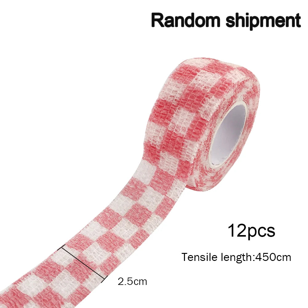 12pcs Elastic Self- Adhesive Bandage Finger Tape Breathable Self Stick Wrap Elastic Athletic Tape for Ankle/Wrist/Finger/Sports Zen fit plus