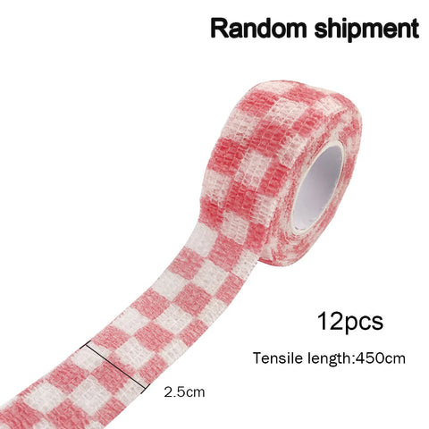 12pcs Elastic Self- Adhesive Bandage Finger Tape Breathable Self Stick Wrap Elastic Athletic Tape for Ankle/Wrist/Finger/Sports Zen fit plus