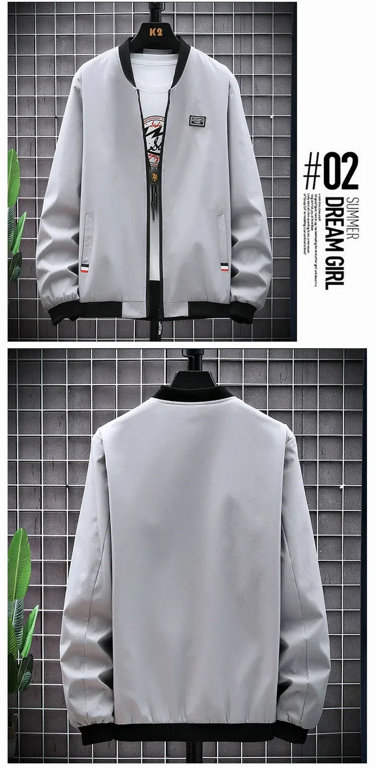 Man Leisure Jacket New Spring Autumn Solid Color And Comfortable Zipper Style Fashion Windproof Jacket - Zen Fit Plus