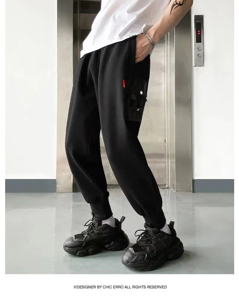 Classic Design Multi Flap Pockets Cargo Pants,Men's Loose Fit Drawstring Harem Cargo Jogger Pants oversized pants men and women Zen fit plus