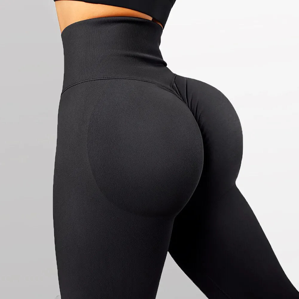 2023 Seamless Knitted Fitness GYM Pants Women's High Waist and Hips Tight Peach Buttocks High Waist Nude Yoga Pants Zen fit plus