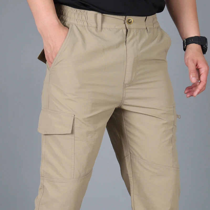 Men's Summer Tactical Cargo Pants Lightweight Casual Waterproof Trousers Casual Pants Wear-resisting Multi-pocket Outdoor Hiking Zen fit plus