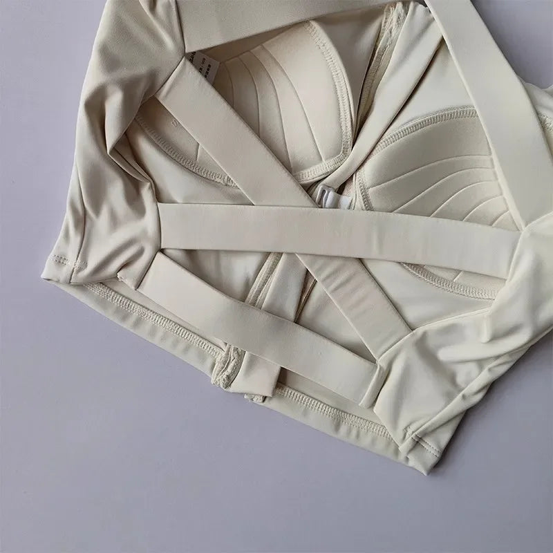 Women Fitness Underwear Yoga Bras cross Back Beauty Sports Bras Front Zippe Top Bra Sexy Breathable Underwear For Women Gym Top - Zen Fit Plus