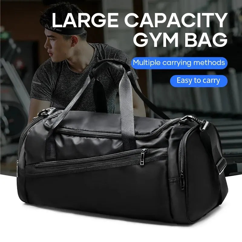Likros Sports Gym Bag Travel Duffel Bag with Shoes Compartment for Men Women 40L Lightweight Foldable Duffel Bag Workout Bag Zen fit plus