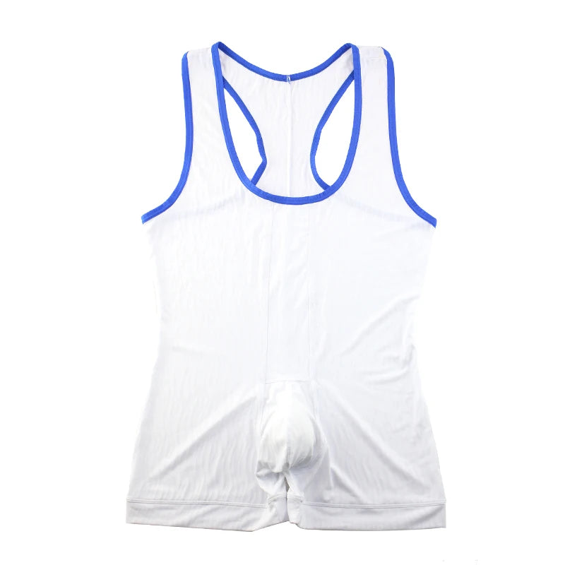 Mens Bodybuilding Underwear Shapers Sexy Stretch Tight Males Leotard Wrestling Singlet Jumpsuit Bodysuit Tanks Zen fit plus