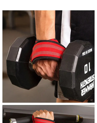 2PCS Weightlifting Hand Belt Anti-Slip Sport Fitness Wrist Wraps Straps Gym Support Lifting Grip Belt Fitness Bodybuilding - Zen Fit Plus