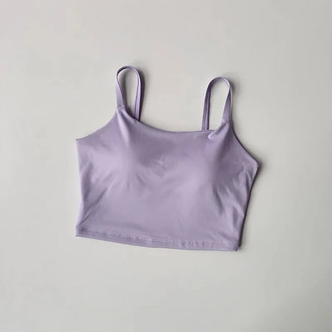 Small Sling Vest Integrated Fixed Gathering Sports Underwear Women's Bra Beauty Back Training Fitness Bra Summer Clothing Suit Zen fit plus