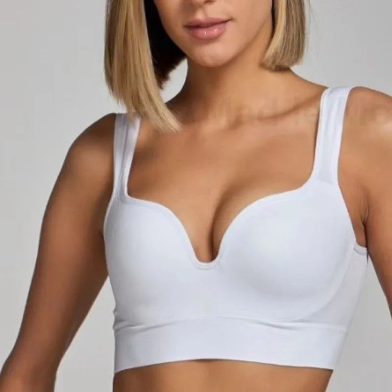Women Wireless Sports Bra Fitness Running Vest Gym Workout Underwear Padded Tops Bralette Breathable Brassiere Push Up Bras Zen fit plus