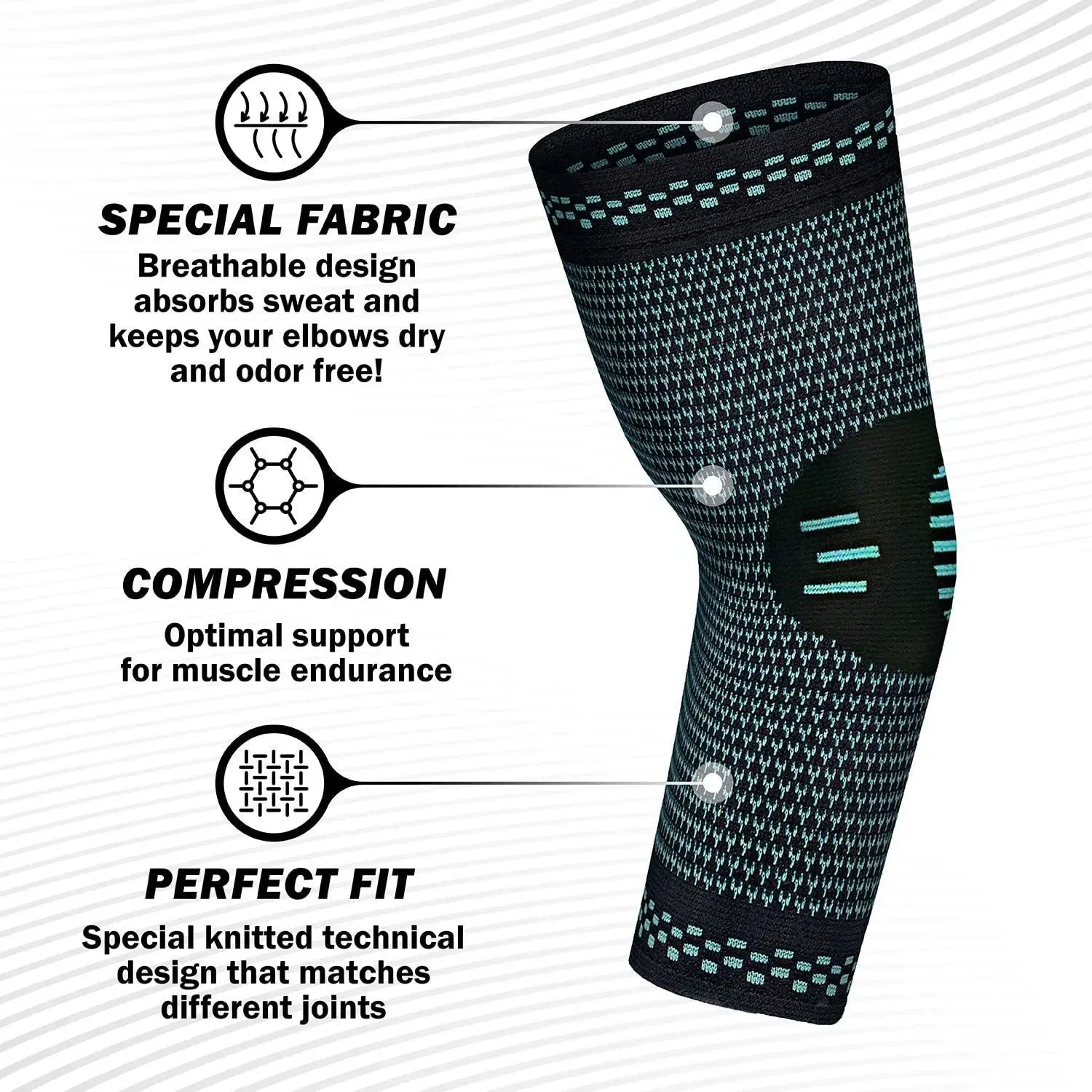 1PCS Elastic Elbow Brace Arm Sport Support Elbow Sport Safety Cotoveleira Breathable Arm Sleeve Elbow Pads Compression Coderas - Zen Fit Plus