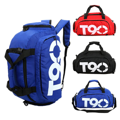 T90 Gym Backpack Women Fitness Travel Boston Trip Luggage Handbag Sports Shoe Shoulder Duffle Weekend Big Cross Tote Bag for Man Zen fit plus