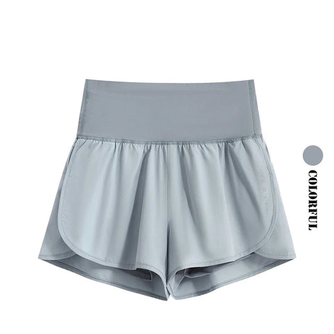 DRUR Running Short Women Gym Shorts 2 in 1Elastic Waist Shorts With Pocket Female Tennis Sportswear Fitness Clothes Jogger Pant Zen fit plus