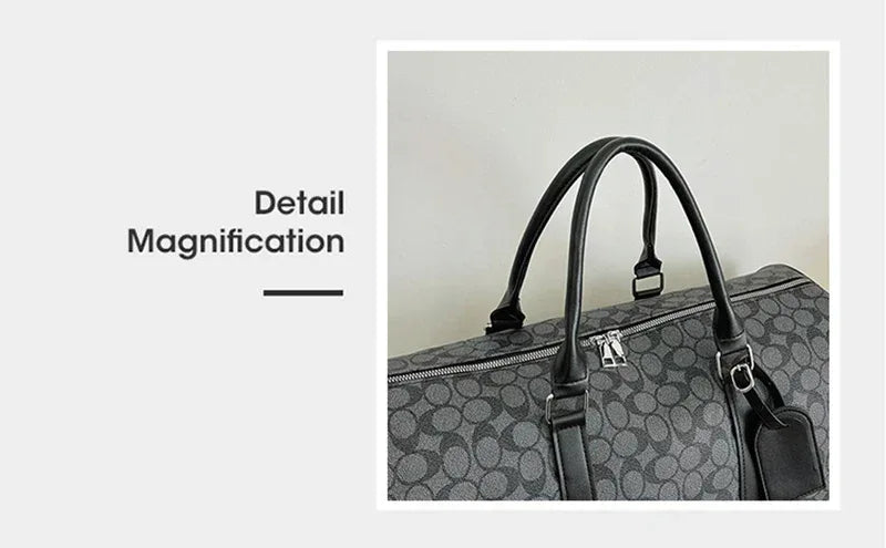 PU Leather Gym Bag Travel Totes Duffle Women Sports Fitness Business Casual Luggage Handbag Outdoor Shoulder Weekend Bag for Man - Zen Fit Plus