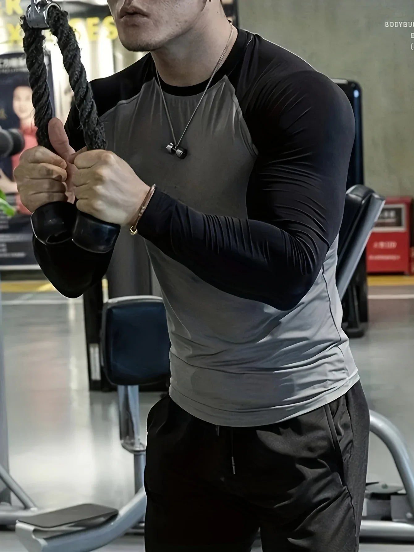 Men's quick drying soccer and basketball tight fitting top, high elasticity cycling compression training suit - Zen Fit Plus