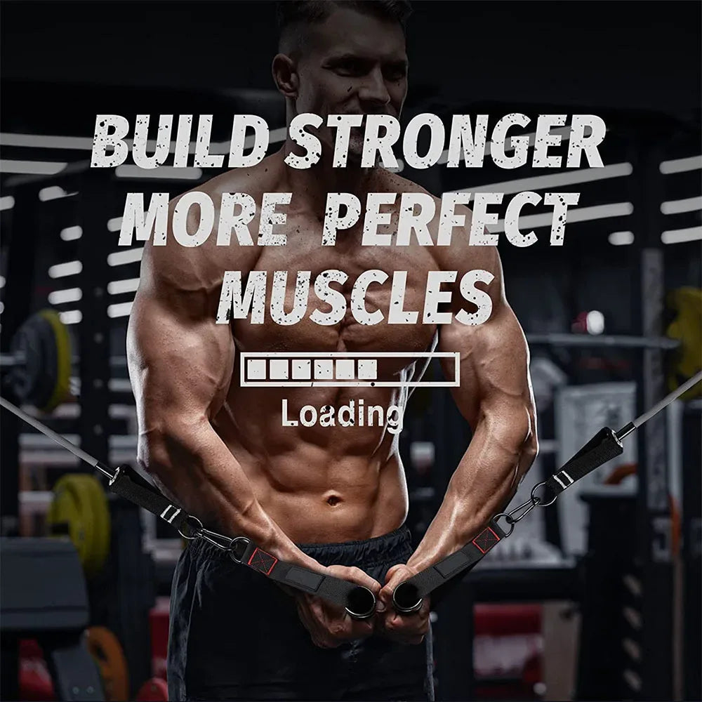 Triceps Lowering Rope Face Pull Handles Push Pull Down Cord For Biceps Back Shoulder Triceps Fitness Tension Rope Gym Accessory - Zen Fit Plus