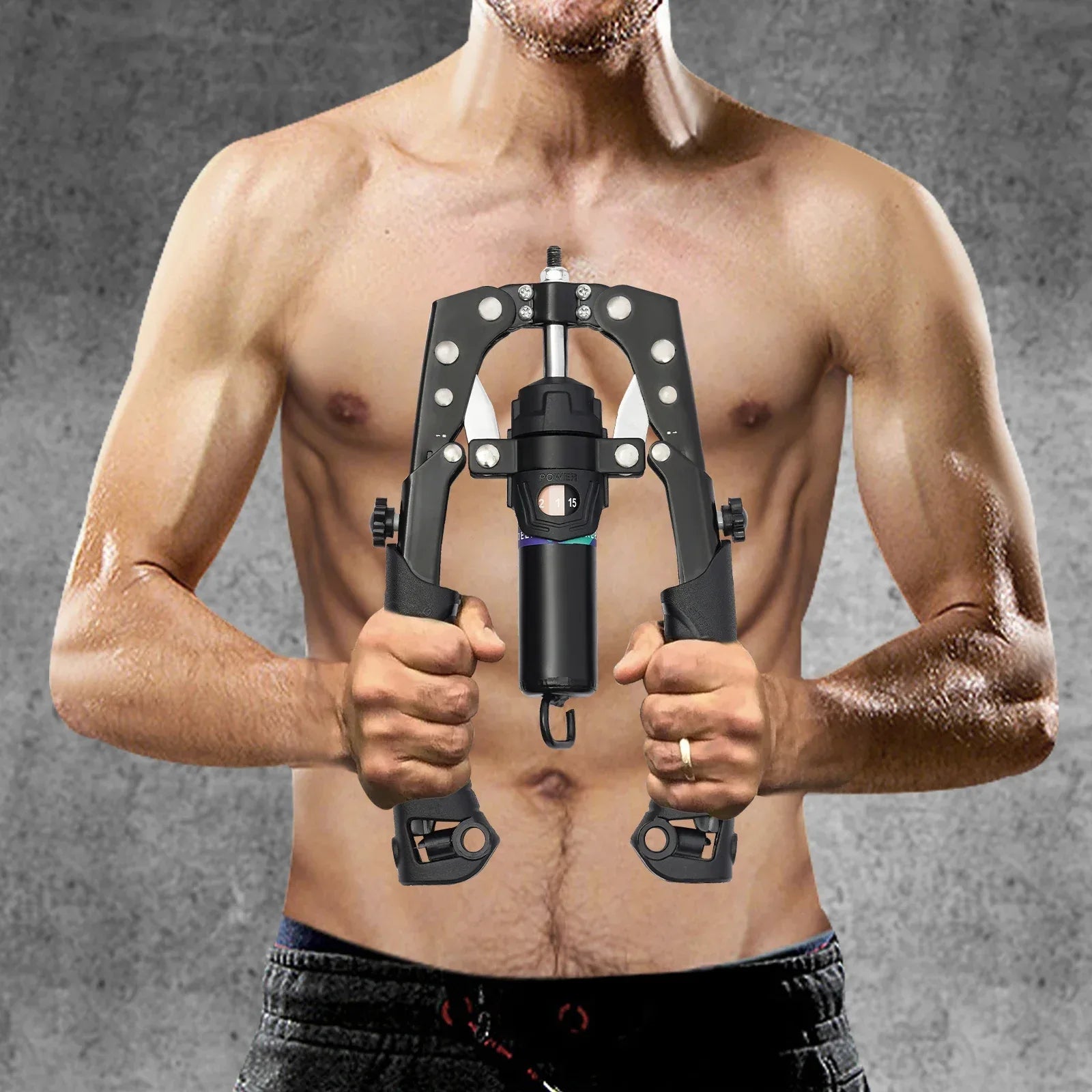 Hydraulic Power Twister Spin Button Arm Blaster Forearm Workout Equipment Adjustable 22-440lbs for Arms, Legs, Biceps, etc - Zen Fit Plus