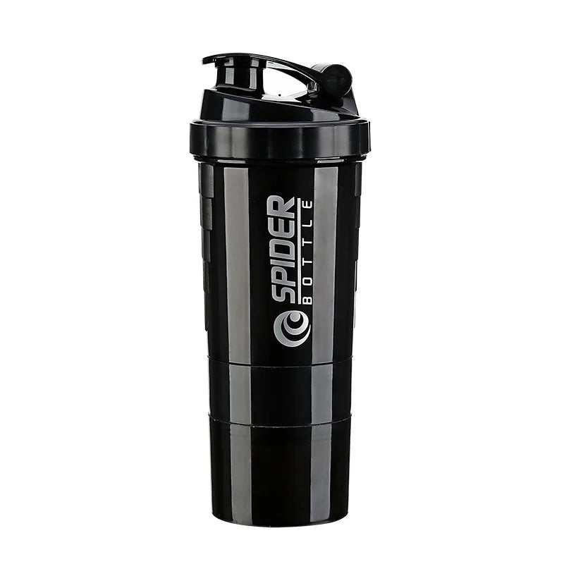 3 Layers Shaker Protein Bottle Powder Shake Cup Large Capacity Water Bottle Plastic Mixing Cup Body-Building Exercise Bottle Zen fit plus