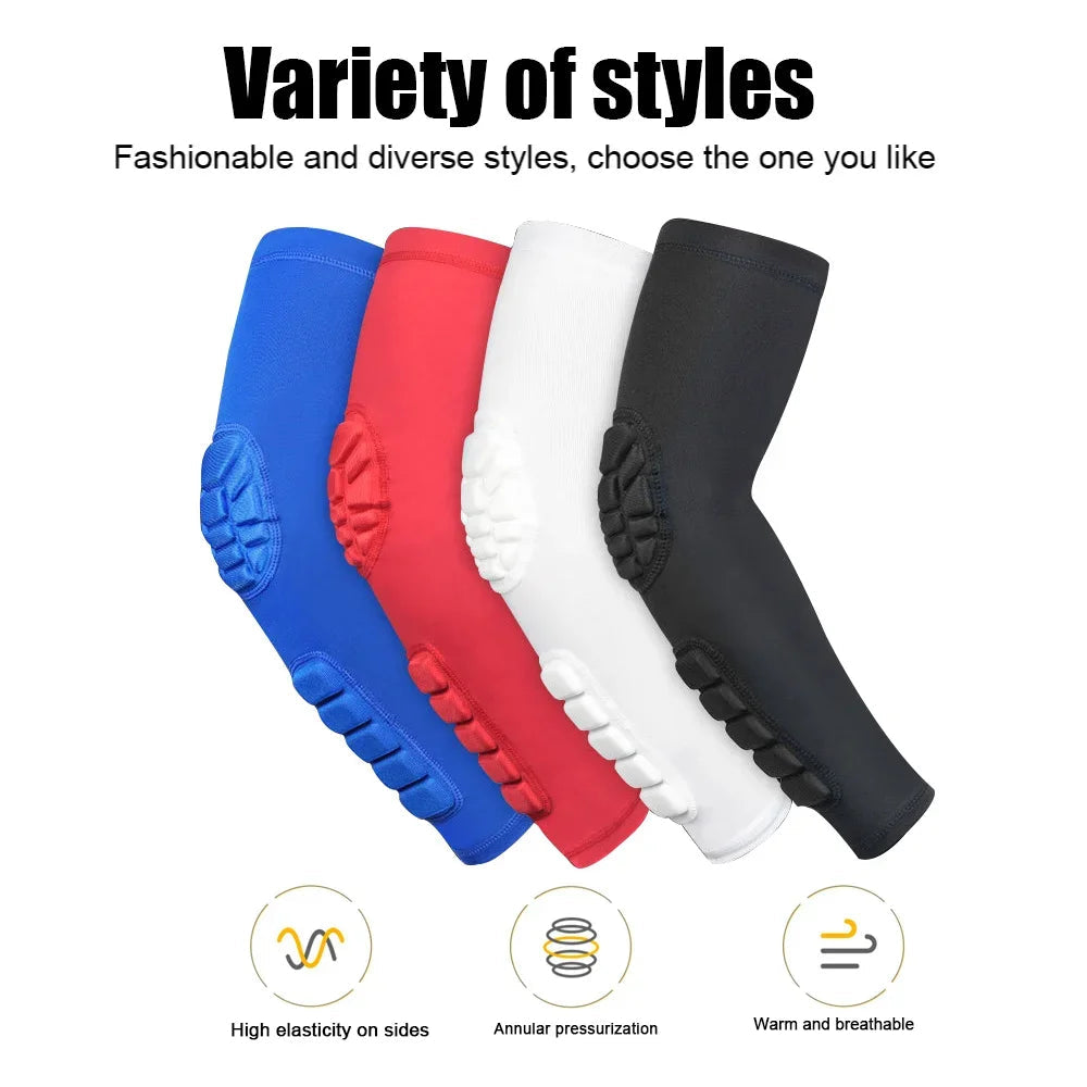 1Pcs Elbow Pads Compression Shooter Sleeves Men Women Arm Sleeve with Pad for Basketball Football Volleyball Cycling Running Zen fit plus