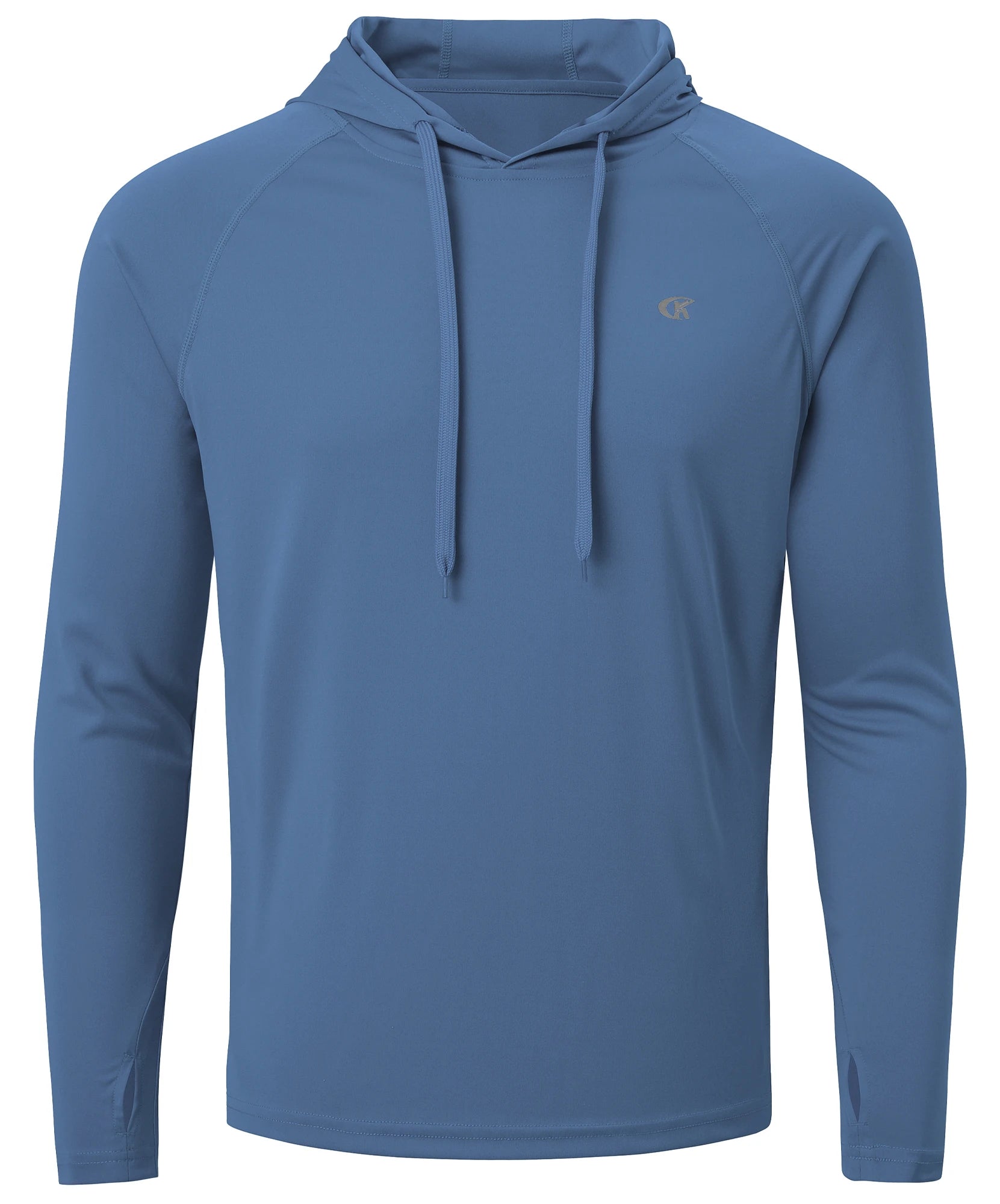 Summer Men's Long Sleeve UPF 50+ Hoodie Shirts, Rash Guard Quick Dry Lightweight T-shirt for Outdoor Jogger Sport Pullover Zen fit plus