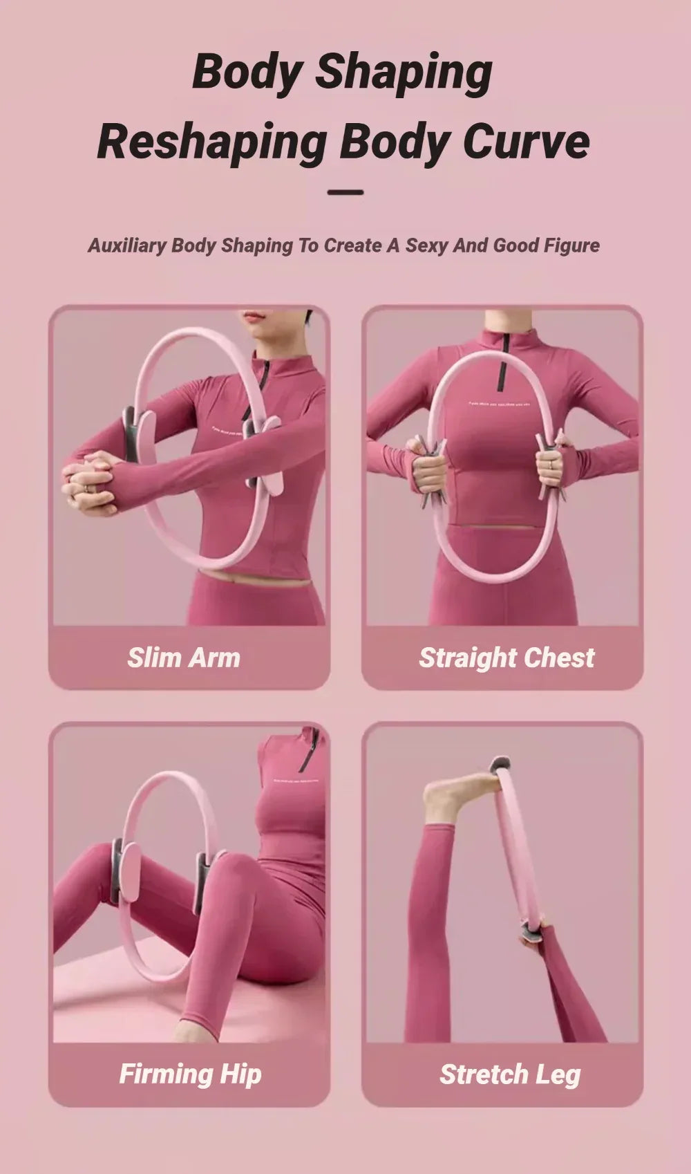 Yoga Fitness Ring Circle Pilates Women Girl Exercise Home Resistance Elasticity Workout Pelvic Floor Muscle Postpartum Training - Zen Fit Plus