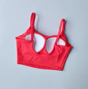 Small Sling Vest Integrated Fixed Gathering Sports Underwear Women's Bra Beauty Back Training Fitness Bra Summer Clothing Suit Zen fit plus