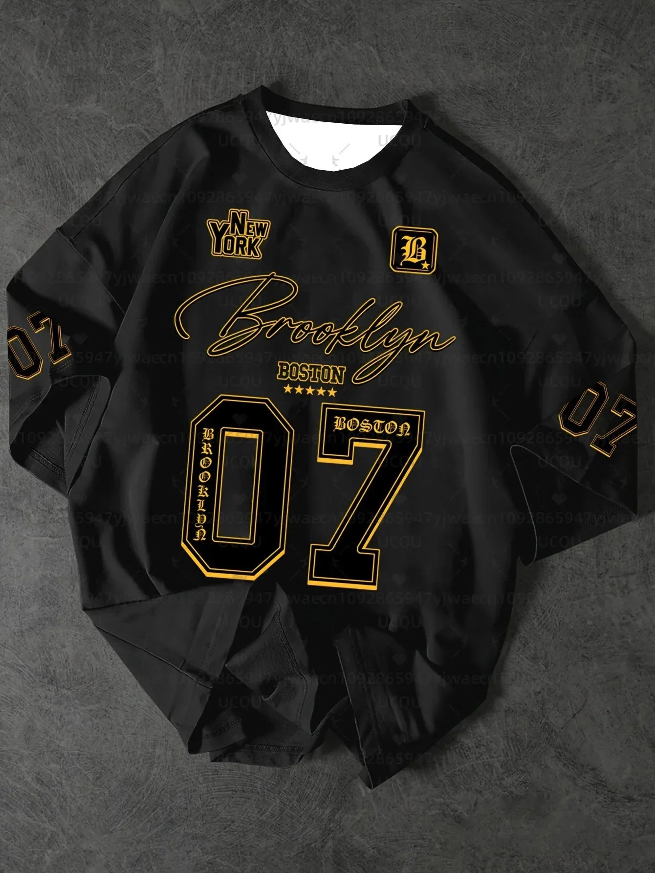 Men's Sports Jersey Brooklyn 07 Print Short Sleeve T-Shirt Summer Graphic Tee Jerseys Plus Size Women's Sport T-Shirt Tops - Zen Fit Plus