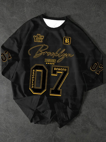 Men's Sports Jersey Brooklyn 07 Print Short Sleeve T-Shirt Summer Graphic Tee Jerseys Plus Size Women's Sport T-Shirt Tops - Zen Fit Plus