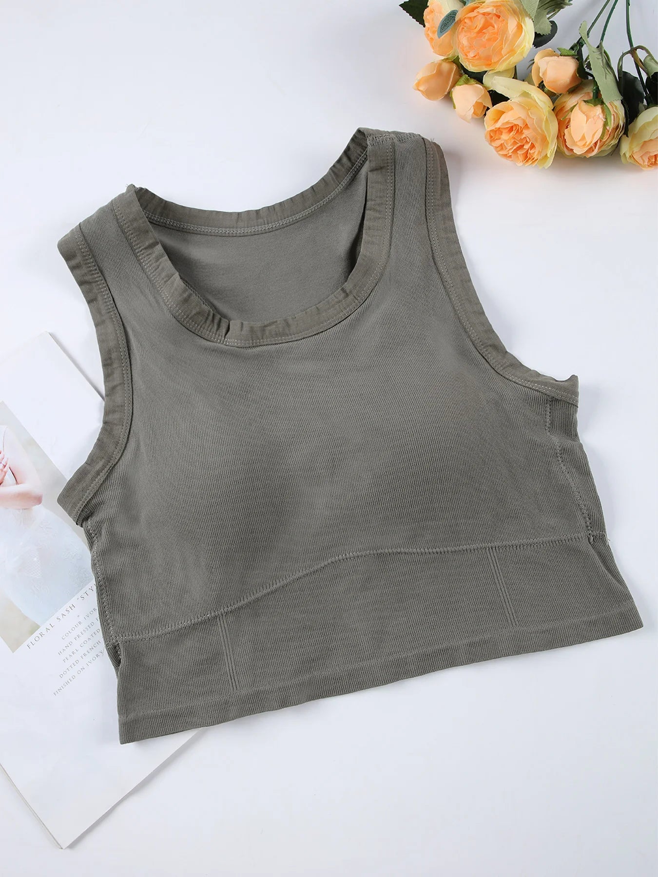 1/2 PCS Back Sports Bra Women Sleeveless Vest Beautiful Slim Tube Top Underwear With Bra Pads Undershirt Elastic Korean Crop Top Zen fit plus