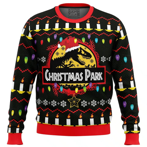 2024 Autumn Winter Men's Jurassic Park Christmas Head Ugly Christmas Hoodie Women's Casual Sports Party Hoodie - Zen Fit Plus