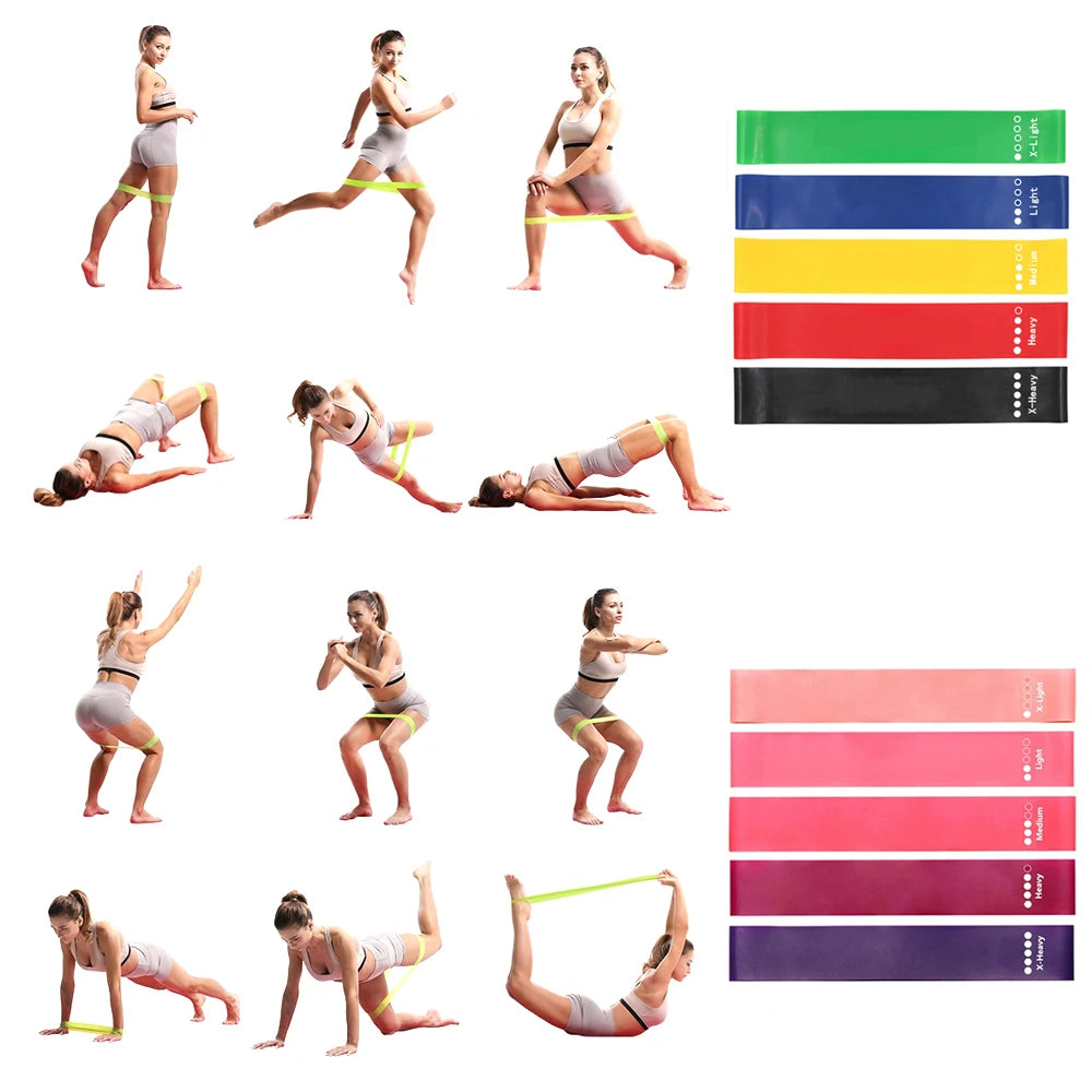 BraceTop 5Pcs/Set Resistance Loop Exercise Bands, Fitness Elastic Band Resistance Band Gym Yoga Pull Tpe Hip Training Supplies Zen fit plus
