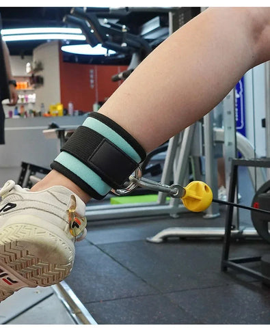 Adjustable Padded Ankle Wrist Cuffs Padded Straps D-Ring Glute Kickback for Cable Machine, Ideal for Glutes Exercises - Zen Fit Plus