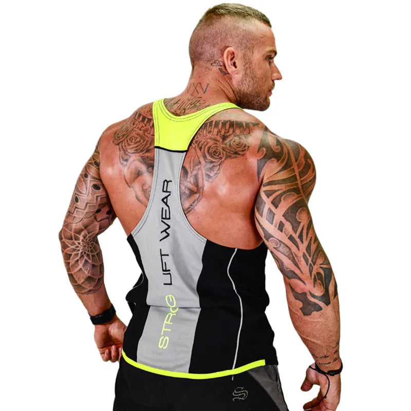 GYM Clothing Summer Fitness Cotton Tank Top Men Jogging Bodybuilding Sleeveless Shirt Breathable O-Neck Casual Muscle Men's Vest Zen fit plus