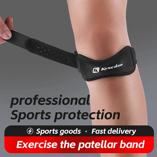 1PC Patella Kneecap Band Adjustable Silica Gel Knee Tendon Strap Protector Knee Pad Running Sports Cycling Gym Knee Support Zen Fit Plus