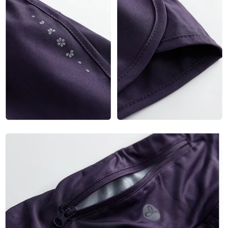 DRUR Running Short Women Gym Shorts 2 in 1Elastic Waist Shorts With Pocket Female Tennis Sportswear Fitness Clothes Jogger Pant Zen fit plus