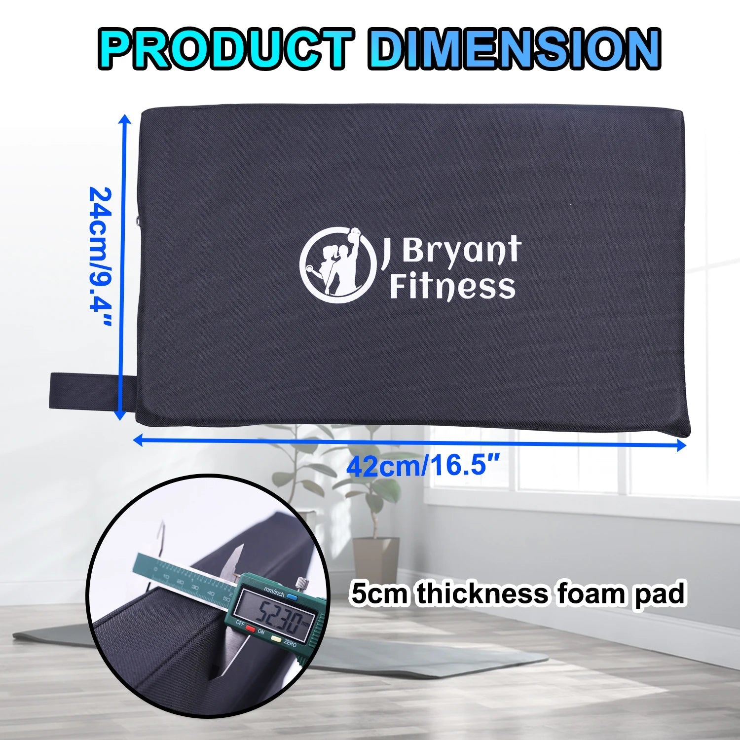 Square Hip Thrust Pad Extra Thick Foam Cushion for Barbell Weightlifting Hip Thrusts Glute Bridges Premium Home Gym Equipment Zen fit plus