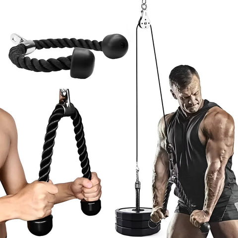 Biceps Training Gantry Frame Equipment Double Head Pull Rope Gym Accessories Triceps Lower Press Handle Tricep Laterals Muscle Zen fit plus