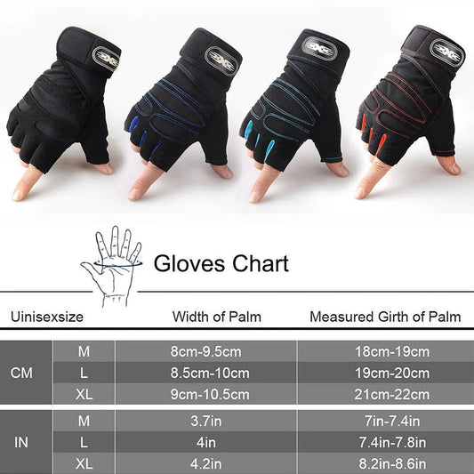 Workout Gloves for Men Women Half Finger Glove with Wrist Wrap for Sport Weight Lifting Training Bicycle Motorcyclist Gym Glove Zen Fit Plus