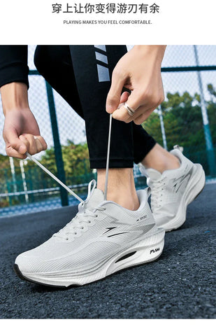 Men Sports Running Shoes Marathon Air Cushion Breathable Lightweight Comfortable Women Outdoor Athletic Sneakers Jogging Tenis - Zen Fit Plus