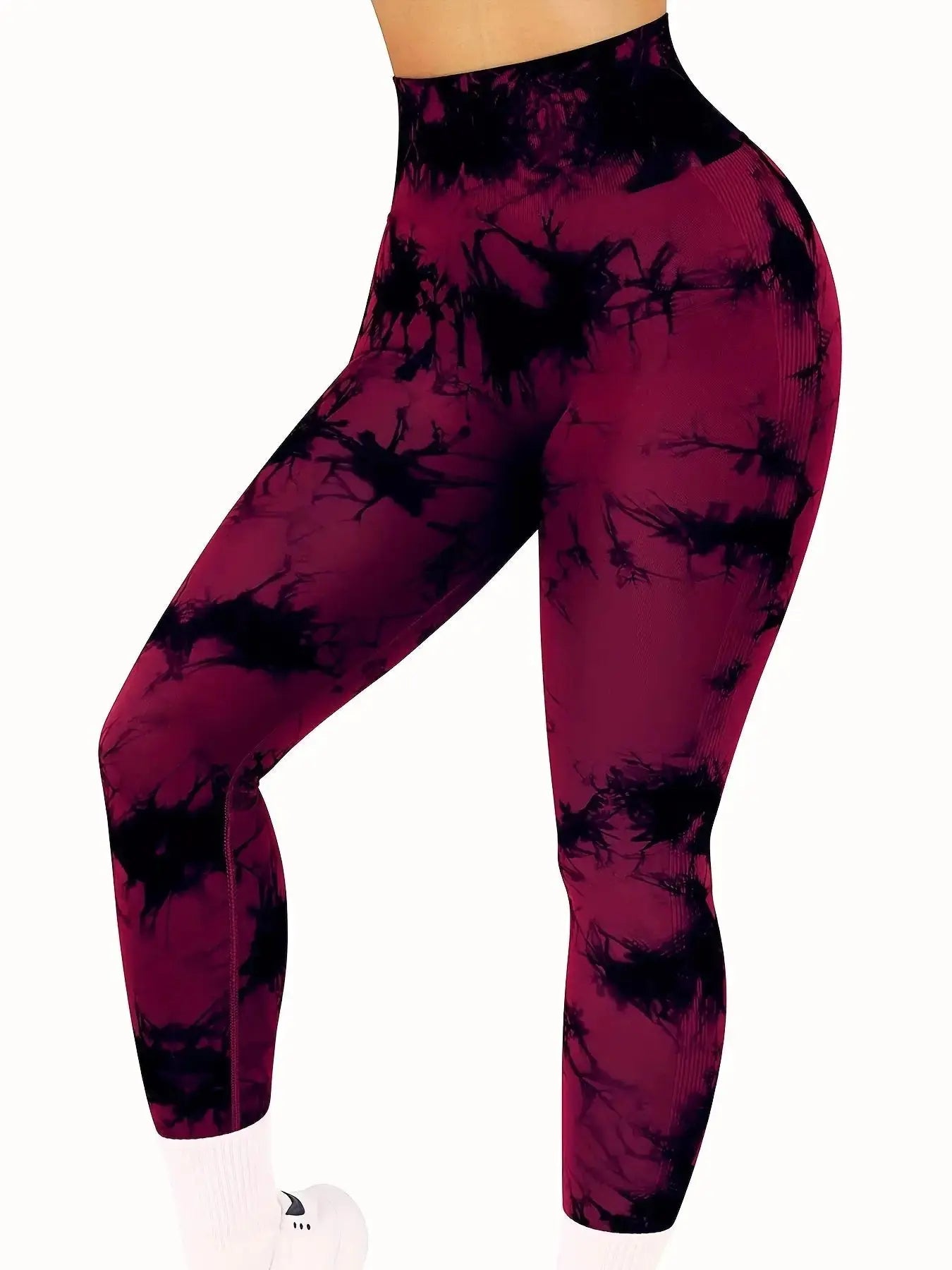 Women's Tie-Dye Seamless Peach Butt High Waist Butt Pants Stretch Fitness Yoga Pants Zen fit plus