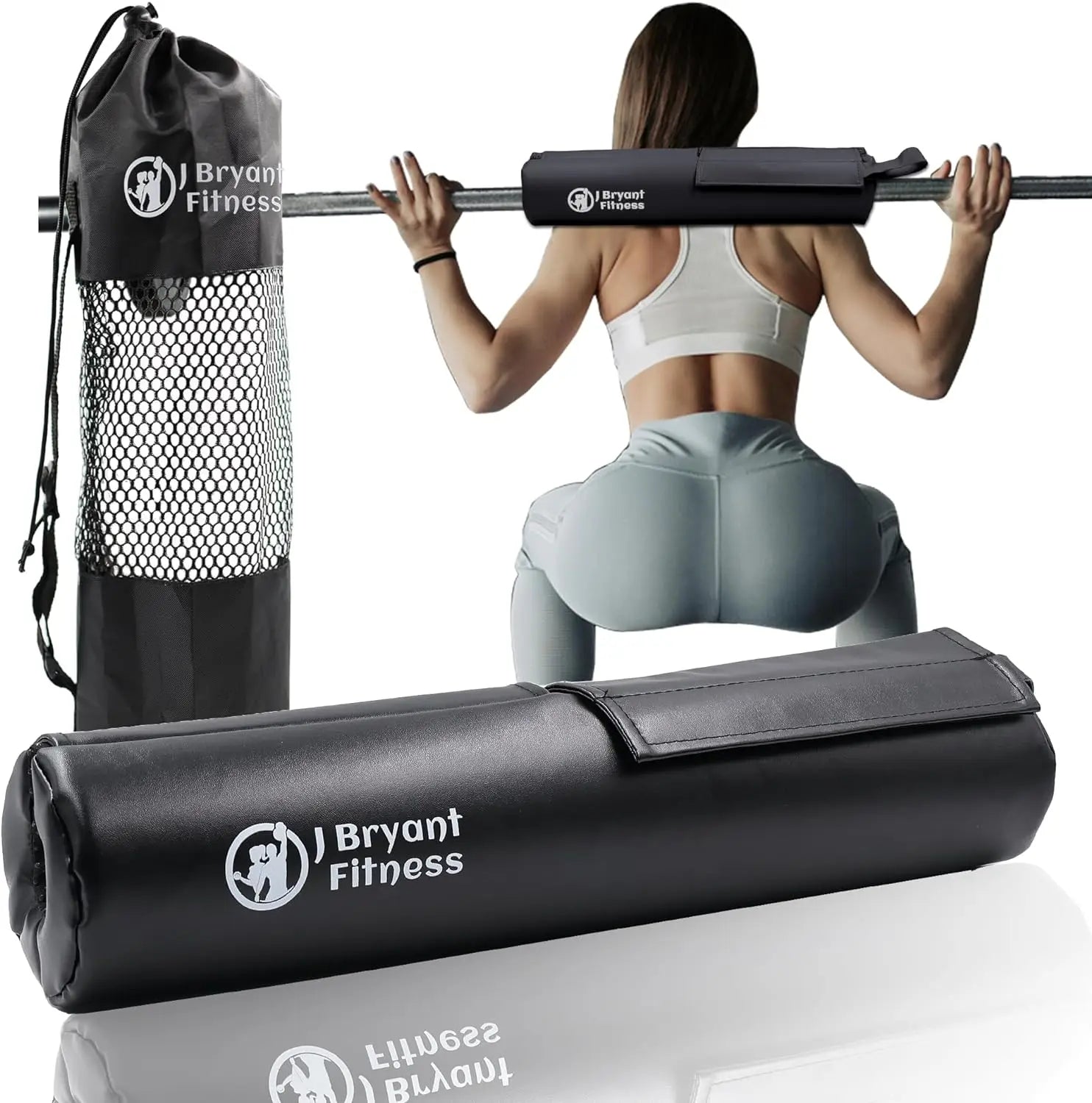 Barbell Pad for Squats and Hip Thrust Leather Pads Relief Pressure from Neck Weightlifting Gym Fitness equipment Zen fit plus