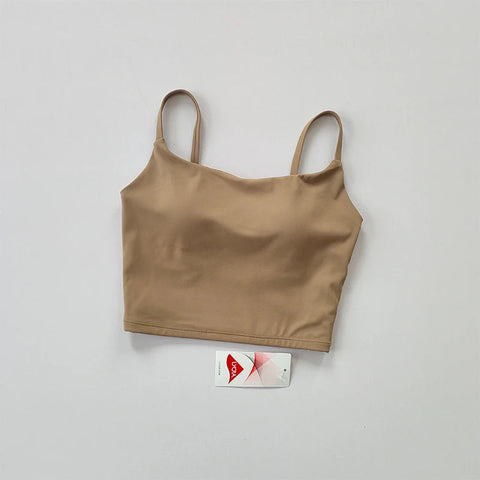Small Sling Vest Integrated Fixed Gathering Sports Underwear Women's Bra Beauty Back Training Fitness Bra Summer Clothing Suit Zen fit plus