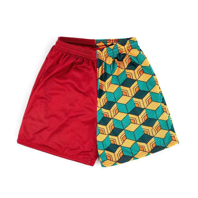 Anime Casual Shorts Men Women Manga Cartoon Sports Gym Shorts Fitness 3D Print Quick Dry Mesh Board Shorts Summer Male Zen fit plus