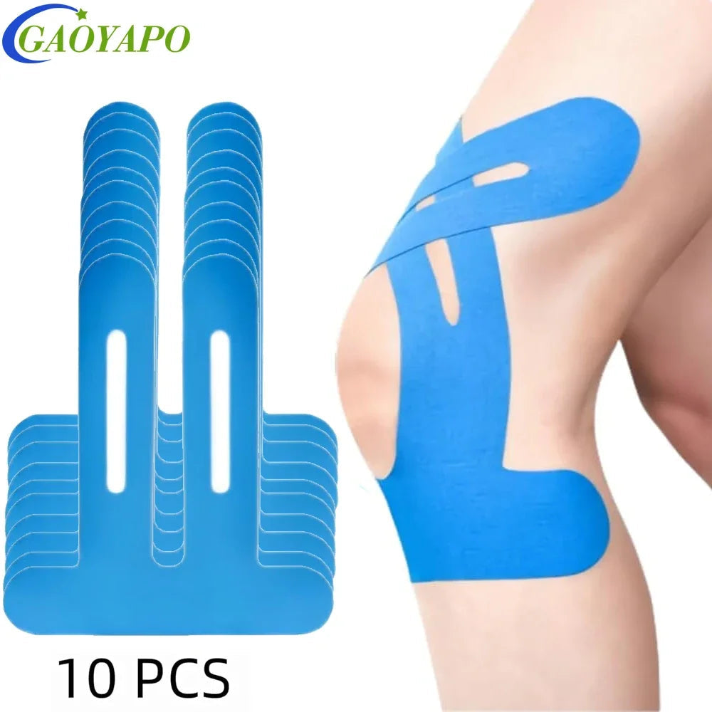 10PCS Kinesiology Tapes Knee Tape Precut Strips Waterproof Sport Tape Elastic Latex-Free Athletic Tape Kinesiology Tapes for Gym Zen fit plus