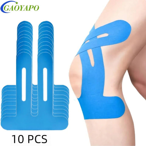 10PCS Kinesiology Tapes Knee Tape Precut Strips Waterproof Sport Tape Elastic Latex-Free Athletic Tape Kinesiology Tapes for Gym Zen fit plus