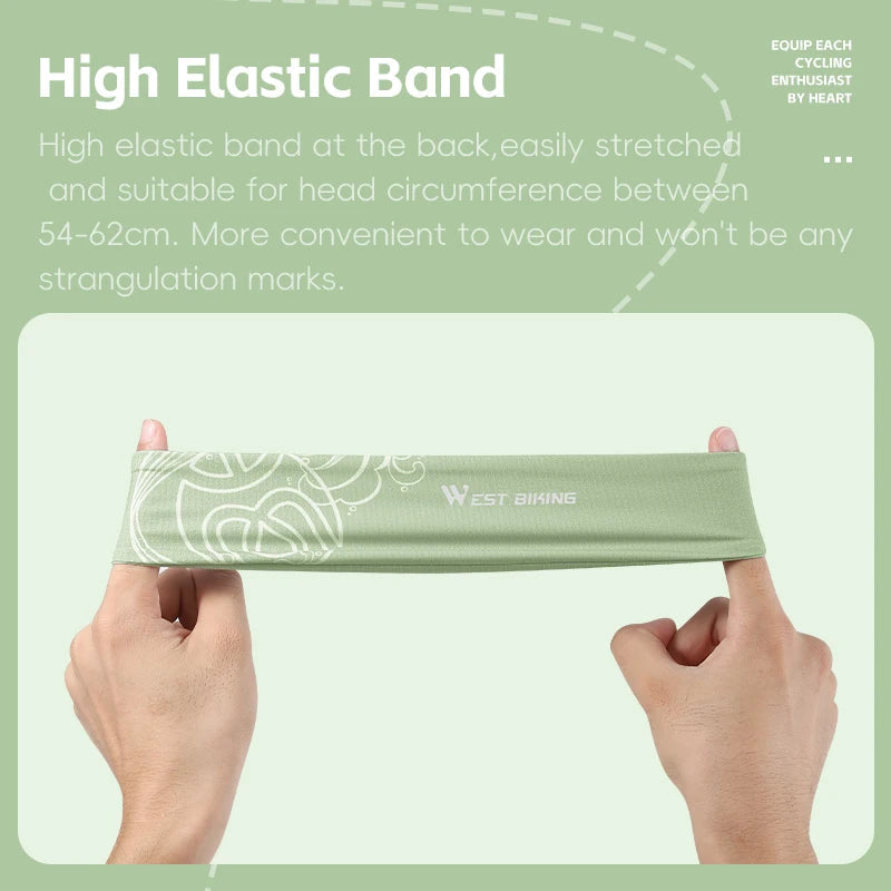 WEST BIKING Outdoor Sports Headband High Elastic Non-slip Moisture Wicking Headband Men Women Running Cycling Fitness Headwear Zen fit plus